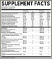 Specimen YoYo Glaxon Pre Workout Supplement Facts