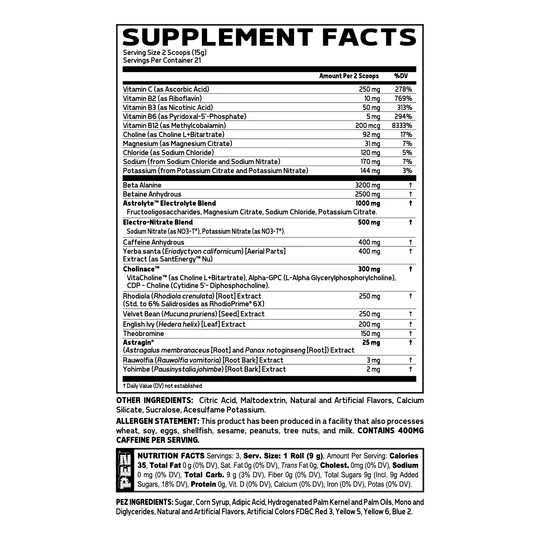 glaxon pez specimen max supplement facts