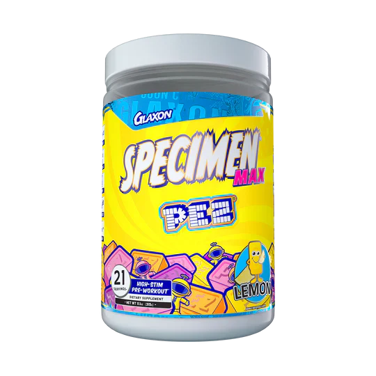 glaxon pez specimen max preworkout container